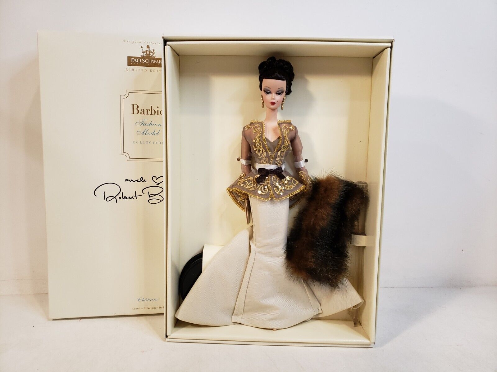 CHATAINE SILKSTONE BARBIE DOLL 2002 FAO SCHWARZ MATTEL B4425 NRFB SIGNED