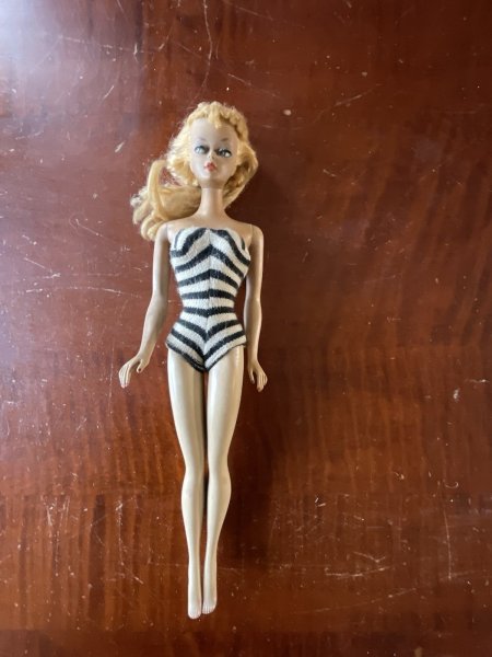 1960 Vintage Barbie Ponytail #2 T.M. Body, Boxed JAPAN Stamp, Original Mattel