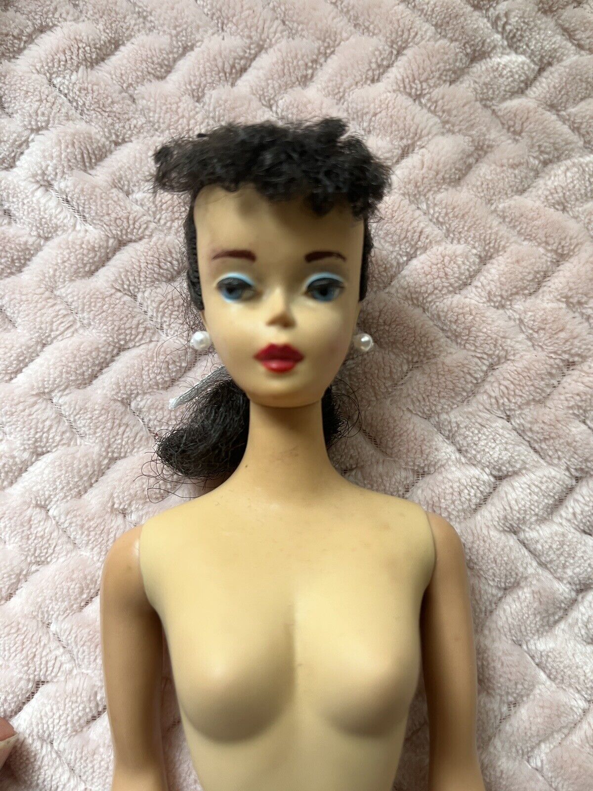 Pretty Brunette Ponytail Barbie #3 /4 Solid Body Vintage-Read