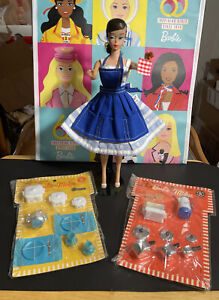 Vintage Barbie Brunette Swirl Ponytail,And 2- NRFP~HTF, Accessories PAKS,EUC!