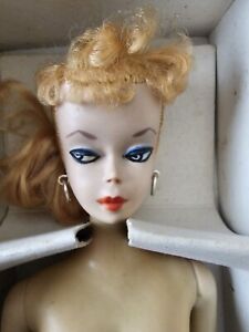 Vintage Barbie Blonde #2 Ponytail T.M. Box with Liner, T.M. Stand, T.M. Booklet