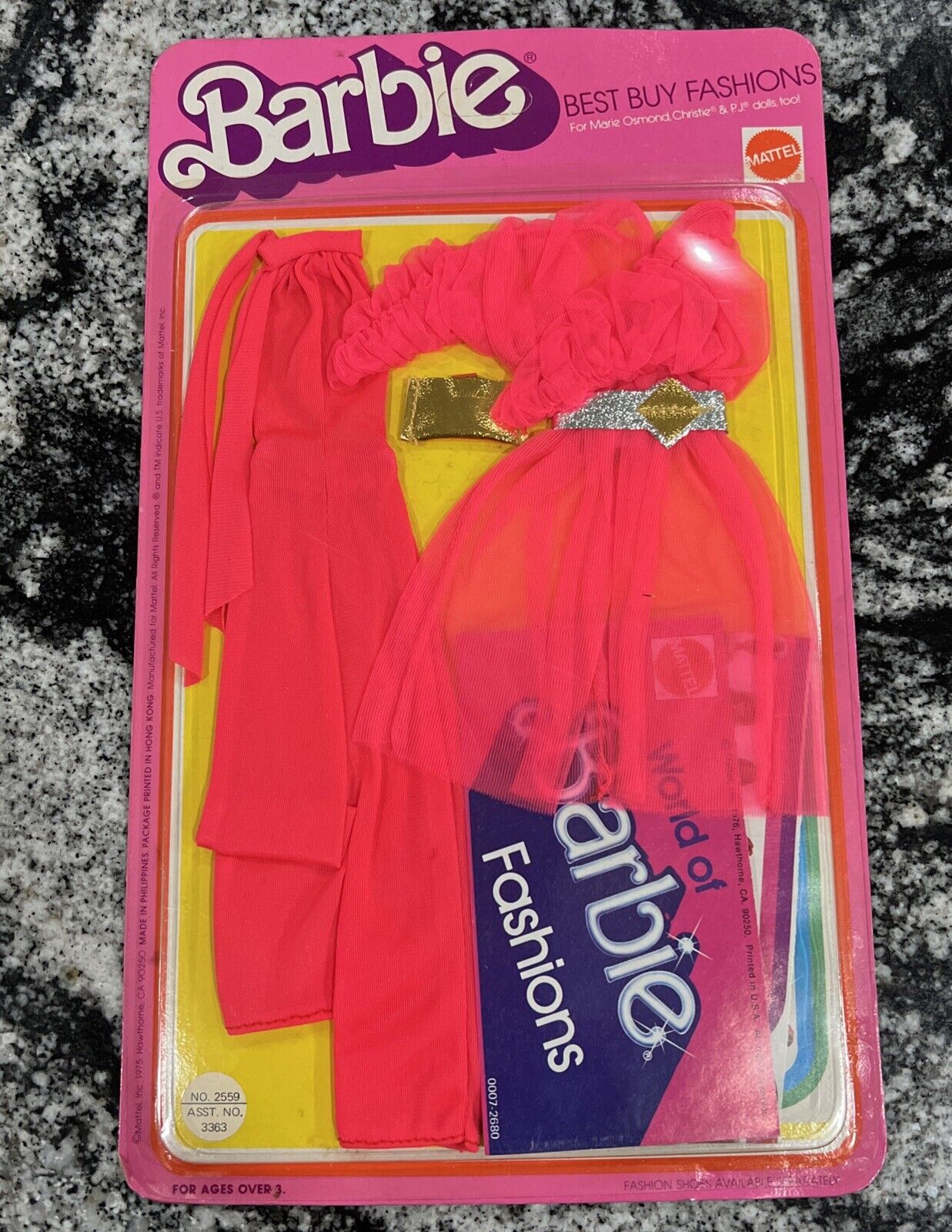 Vintage Barbie Superstar Fashion 1975 #2562 Best Buy Mint On Card Asst 3363 NRFB