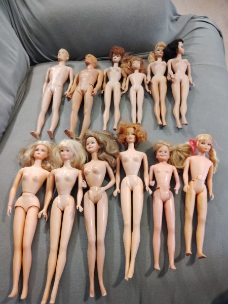 Lot Of 12 Vintage 1960's Barbie, Ken And Skipper Dolls