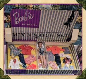 Vintage First Issue Barbie Mix-N-Match Gift Set #857 (1960) Blonde #4 Barbie VGC