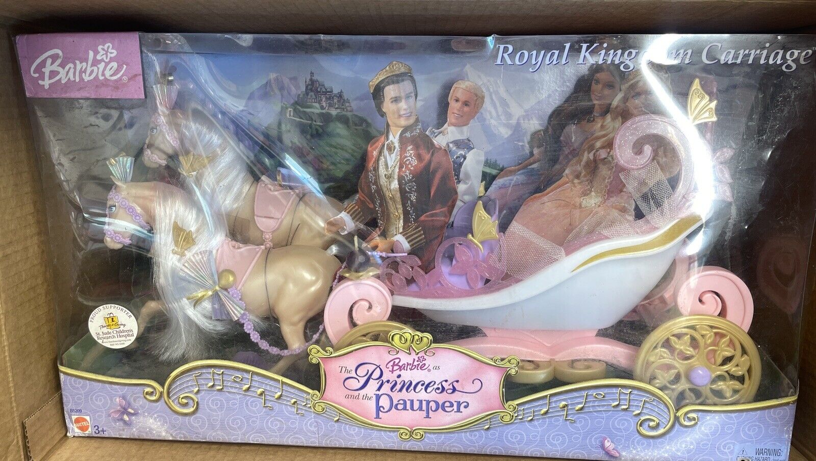 Barbie as the Princess and the Pauper Royal Kingdom Carriage 2004 Sealed RARE
