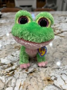 TY Beanie BOO KIWI the Frog 6 inch plush ULTRA RARE, 1st Ed. LIGHT PURPLE Tags!