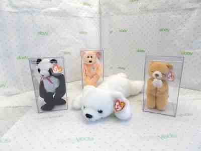 Super Rare Large Chilly 13" and 3pc 9" Hope Fortune Dearest Ty Beanie Babies