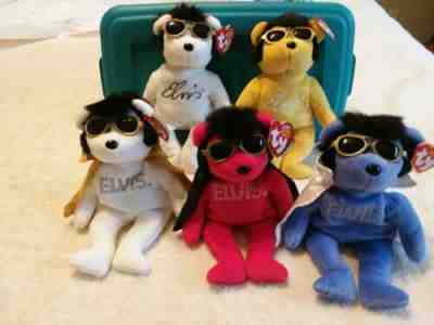 Collectible TY Beanie Babies (ELVIS)  Lot of 10