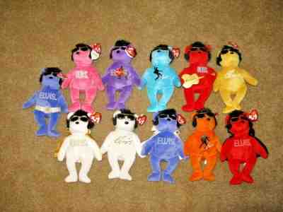 ELVIS BEANIE BABIES~~11 IN ALL~~NICE !! New with TAGS