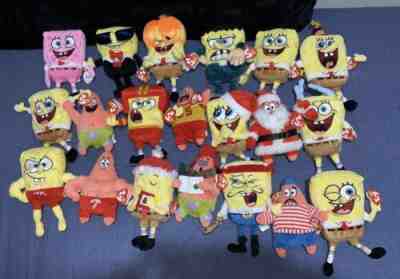 ty beanie babies spongebob lot of 20