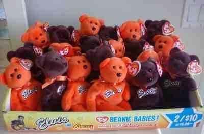 Special edition Reeses Elvis Beanie Baby Bears unused with original display box