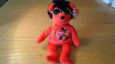 ELVIS TY Beanie Baby TEDDY BEAR RED PLAYS SONG YOUR TEDDY BEAR WORKS GREAT