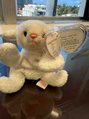 Details about   Ty Beanie Original Baby "Fleece" the White Lamb RARE & RETIRED 1996 PVC Pellets 