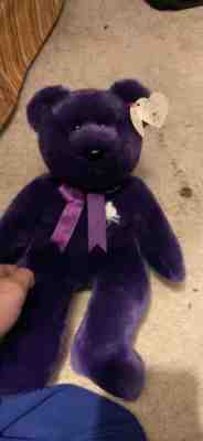 TY Beanie Buddy ??Princess ? the Purple Princess Diana Bear (14 inch)