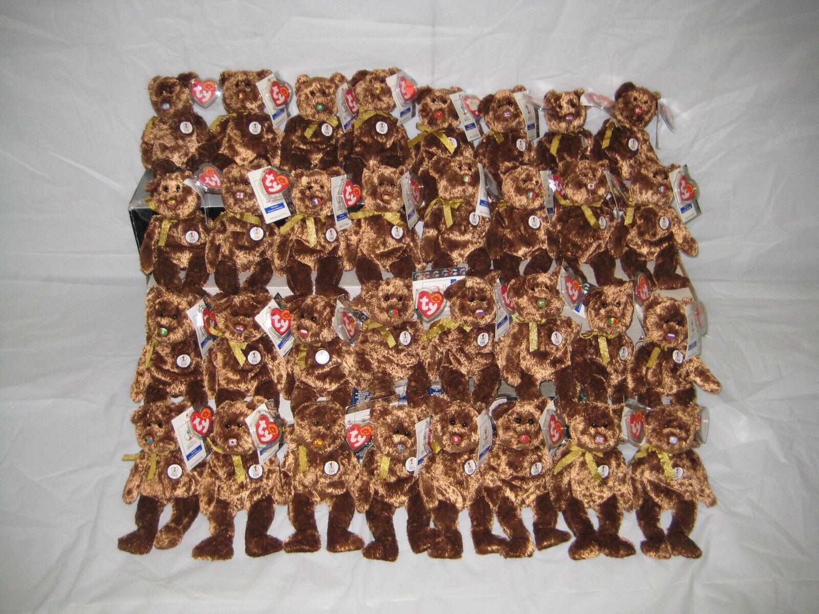 RARE CHAMPION FIFA 2002 COMPLETE SET TY BEANIE BABIE WITH TAG FREE SHIPPING