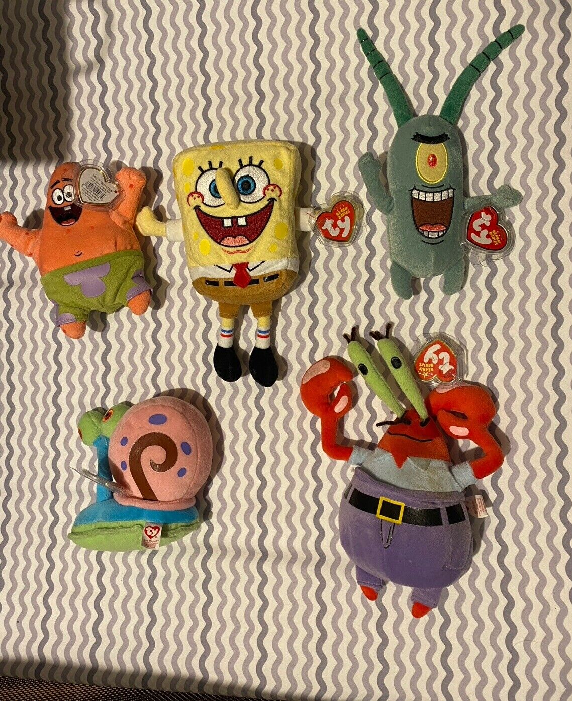 ? Ty Beanie Babies Lot Spongebob Squarepants Nickelodeon