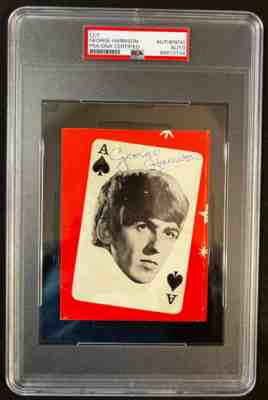 THE BEATLES GEORGE HARRISON 1964 SIGNED AUTOGRAPHED PROGRAM (UK) CUT PSA/DNA COA