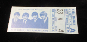 BEATLES VINTAGE AUGUST 1965 HISTORIC SHEA STADIUM CONCERT TICKET STUB ...