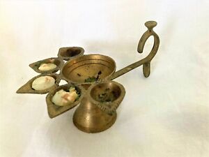 The Beatles George Harrison's 'Arti' The Ceremony of Light 5 Candle Brass Stand