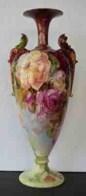 Lenox Belleek Large Floral Roses 17 3/4'' Vase Signed