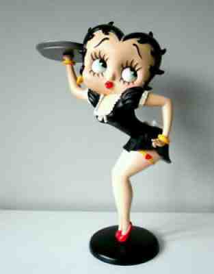 Extremely Rare! Betty Boop Sexy Waitress in Black Dress Big Figurine Statue