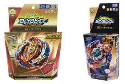 Takara Tomy Beyblade BURST B-122 Geist Fafnir & B-129 Starter Cho-Z Achilles