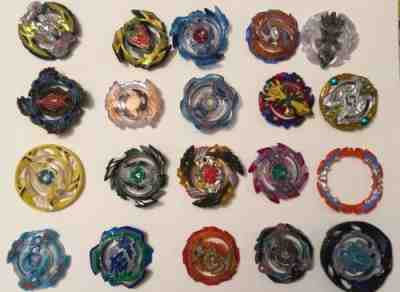 Huge Beyblade Assortment! 19 Tops. 23 Tips. Must See! Bey Blade