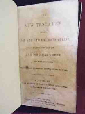 1862 NT - Bible Society of the Confederate States- Civil War-Georgia printing