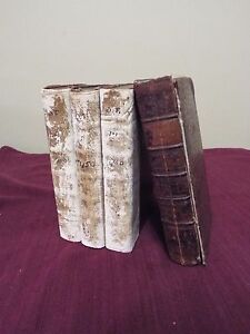 1750 First Edition of the Old Testament Latin Vulgate Bible-  4 volumes