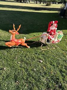 New ListingVintage 1995 Empire Santa And Sleigh Blow Mold Read Description