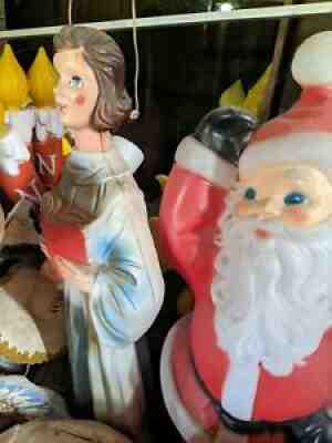 80 Christmas Blow Molds Lot Santa Snowman Candy Cane Elf Train Sleigh Reindeer
