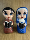 New ListingVintage 1968 Noma Lites Corp Blow Molds Carolers Nun & Monk Noel Ultra Rare