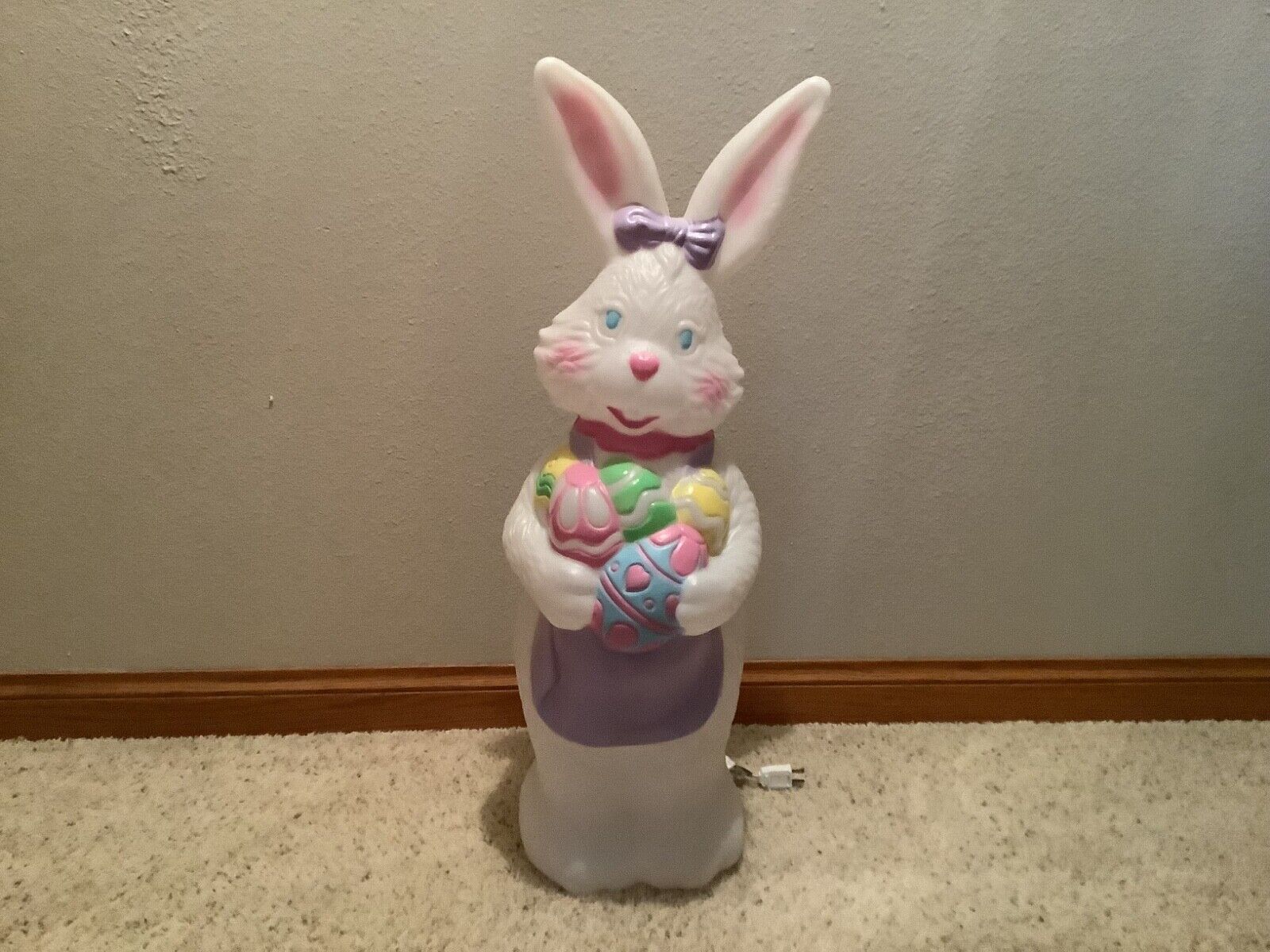 New ListingVintage TPI Blow Mold Easter GIRL BUNNY Rabbit 33” RARE