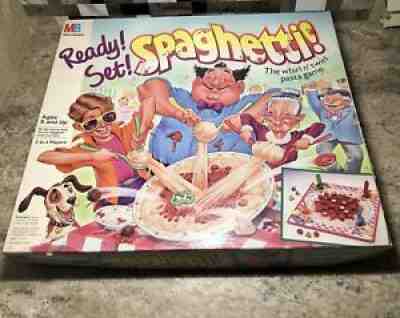 Vintage Ready! Set! Spaghetti! Milton Bradley Whirl n' Twirl Game 1989 COMPLETE