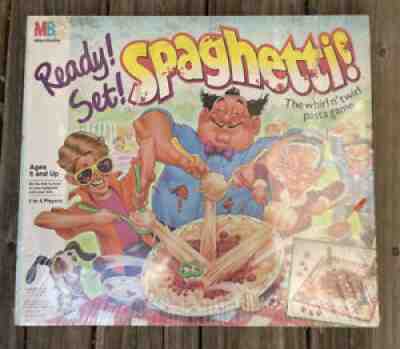 NEW SEALED 1989 Vintage Ready! Set! Spaghetti! MB Whirl n' Twirl Board Game