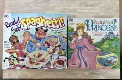 1989 READY SET SPAGHETTI BOARD GAME MILTON BRADLEY. PRETTY PRETTY PRINCESS GAME