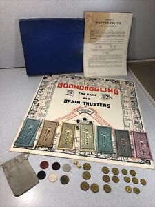 RARE 1936 Boondoggling Board Game Appears COMPLETE with box FDR New Deal