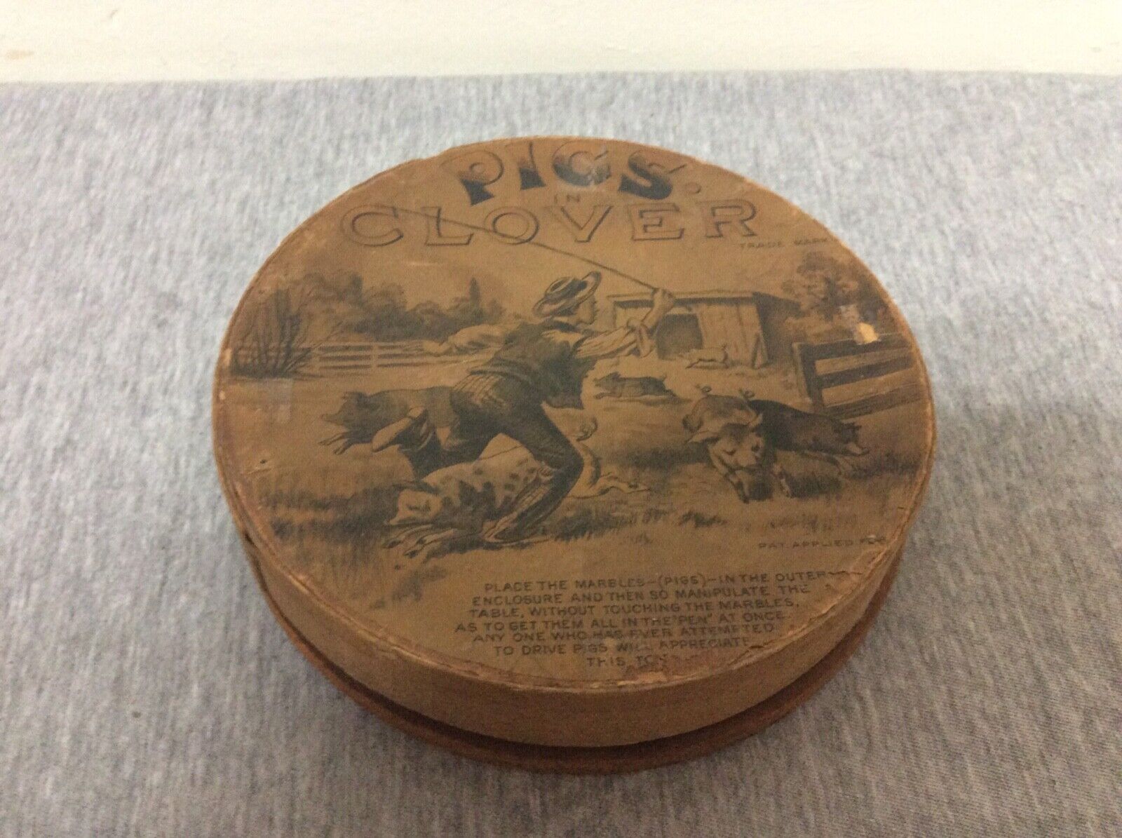 Antique Rare 1890’s Pigs In Clover Marble Game