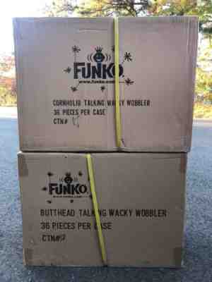 2 SEALED CASES - Funko Wacky Wobbler Bobblehead Talking MTV BEAVIS and BUTT-HEAD