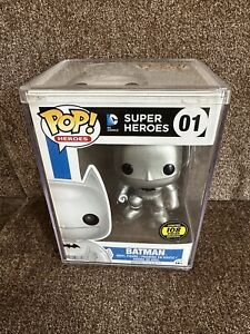 Funko Pop! 2015 Metallic Silver Batman 01 Hot Topic Exclusive LE/108! MEGA GRAIL