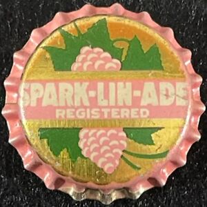 SPARK-LIN-ADE UNUSED CORK LINED SODA BOTTLE CAP QUEEN CITY CINCINNATI OHIO CROWN