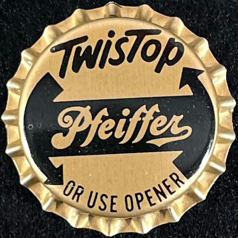 PFEIFFER TWISTOP UNUSED PLASTIC LINED BEER BOTTLE CAP DETROIT MICHIGAN MI CROWNS