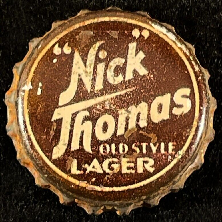 NICK THOMAS OLD STYLE LAGER CORK BEER BOTTLE CAP MIAMI VALLEY DAYTON OHIO CROWNS