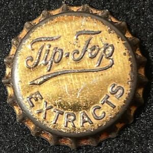 TIP-TOP EXTRACTS UNUSED SOLID CORK SODA BOTTLE CAP READING PENNSYLVANIA PA CROWN