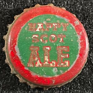 HAPPY SCOT ALE SUPER RARE CORK BEER BOTTLE CAP BIRK BROS CHICAGO ILLINOIS CROWNS