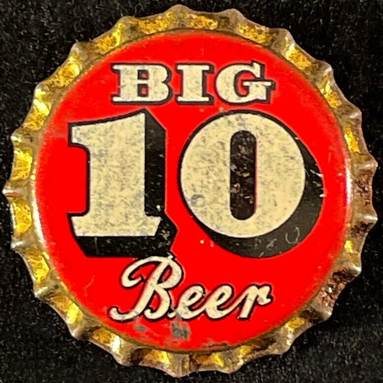 BIG 10 BEER UNUSED CORK BOTTLE CAP WILLIAM GERST NASHVILLE TENNESSEE CROWNS TENN