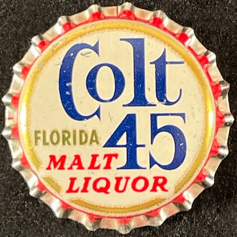 COLT 45 MALT LIQUOR FLORIDA TAX CORK BEER BOTTLE CAP BALTIMORE MARYLAND FL CROWN