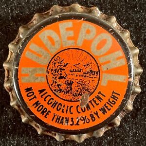 HUDEPOHL #21 CORK LINED BEER BOTTLE CAP CINCINNATI, OHIO VINTAGE HUDY CROWNS OLD