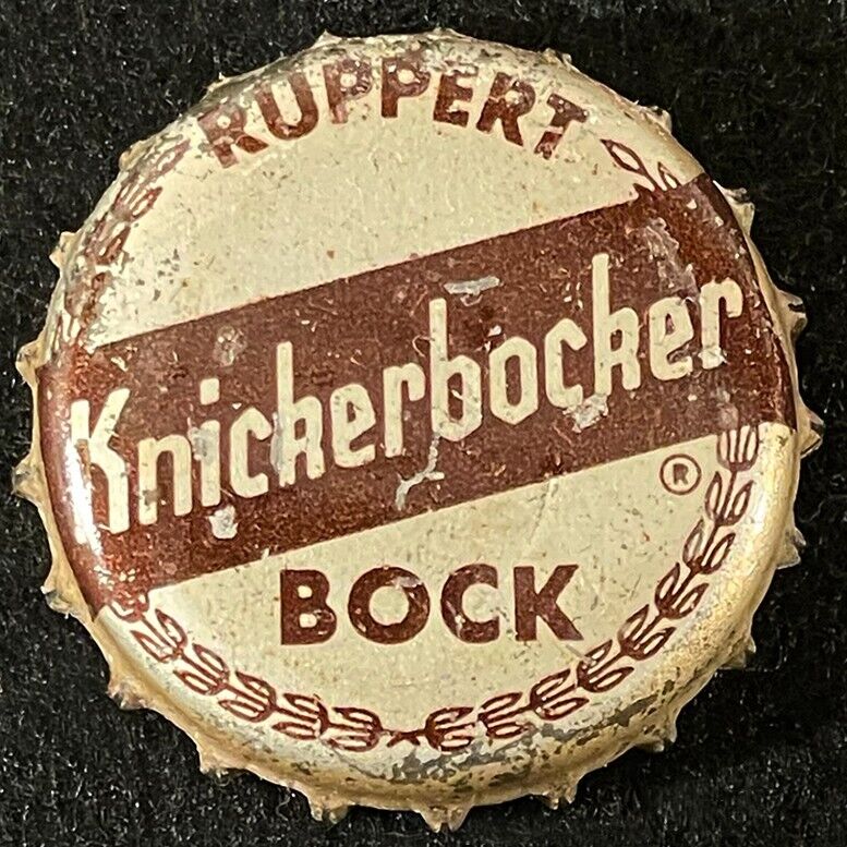 RUPPERT KNICKERBOCKER BOCK BEER CORK BOTTLE CAP NEW YORK CITY NY JACOB NYC CROWN