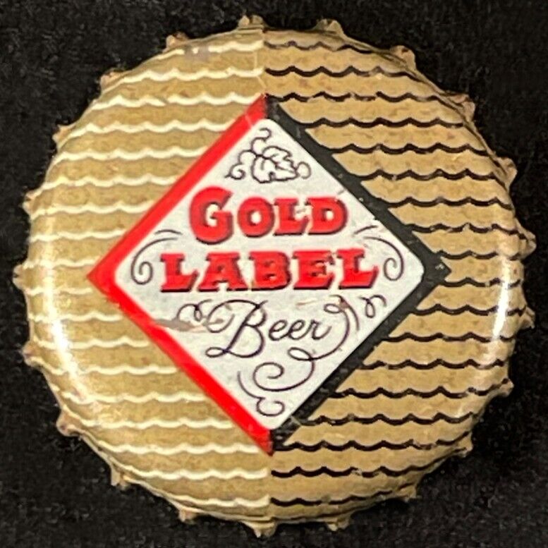 GOLD LABEL BEER CORK LINED BEER BOTTLE CAP WALTER PUEBLO COLORADO OLD COLO CROWN